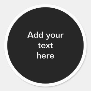 Adesivo Círculo preto com círculo branco TEMPLATE,
