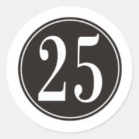 Círculo Preto - Número 25 (frente)