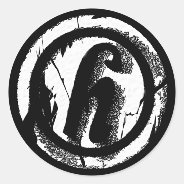 Adesivo Círculo rculo H rachado (Frente)