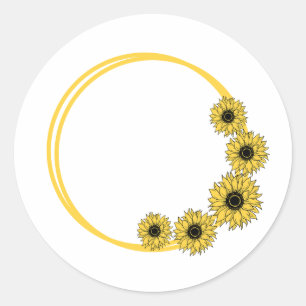 Adesivo Círculo Sunflower - Trabalho de arte