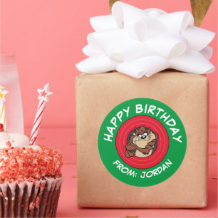 Adesivo Círculo TAZ™ através do LOONEY TUNES™   Feliz Aniv