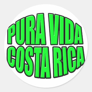 Adesivo Círculo verde de Pura Vida Costa Rica