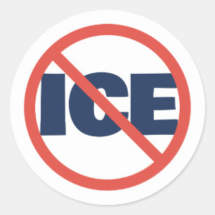 Adesivo Círculo Vermelho Anti-Trump ICE Opinião Política