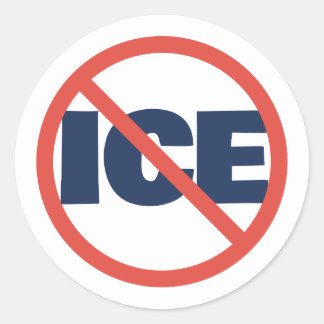 Adesivo Círculo Vermelho Anti-Trump ICE Opinião Política