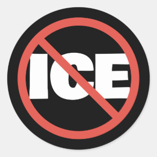 Adesivo Círculo Vermelho Anti-Trump ICE Opinião Política