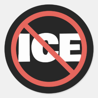 Adesivo Círculo Vermelho Anti-Trump ICE Opinião Política