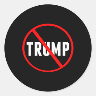 Adesivo Círculo Vermelho Anti-Trump X Político