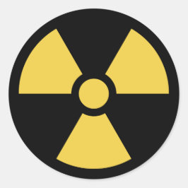 Adesivo Círculo Vinheta Radioativa Amarelo a Preto