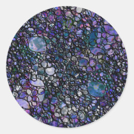 Adesivo Círculos Abstratos Desenhados à Mão, Azul, Roxo, P
