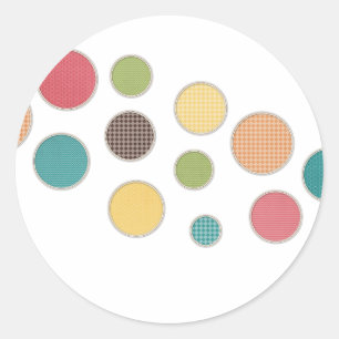 Adesivo círculos coloridos nos quadros de prata
