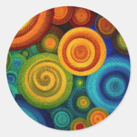 Círculos concêntricos abstratos em multicolor vibr