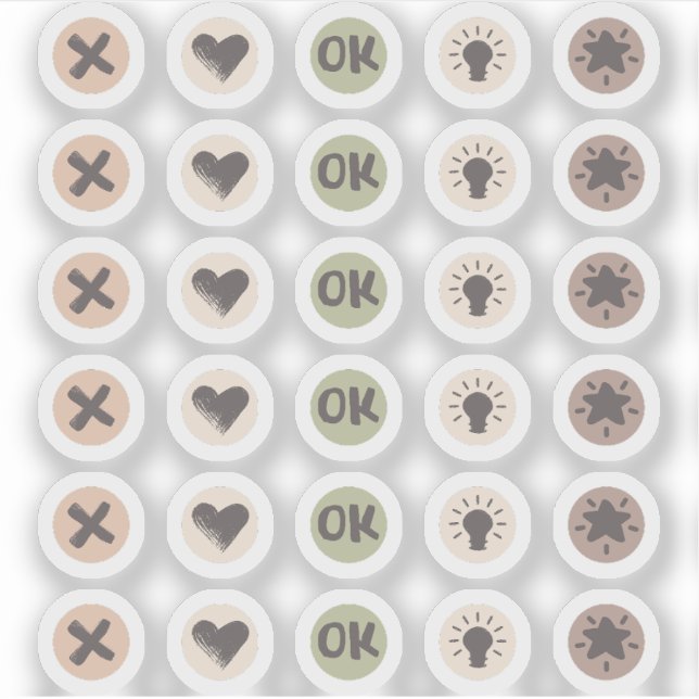 Adesivo Círculos de doodles para la planificación (Frente)