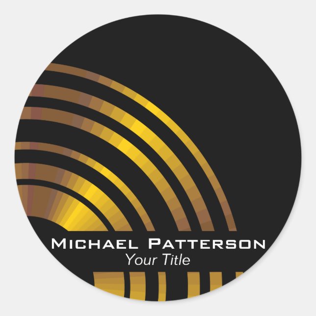 Adesivo Círculos executivos modernos personalizados (Frente)