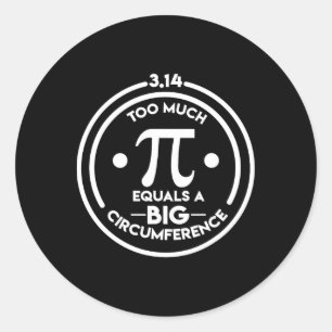 Adesivo Circunferência grande do dia Pi do Geek matemático
