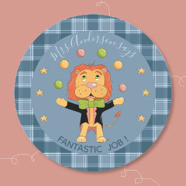 Adesivo Circus Lion Student Blue Reward Sticker