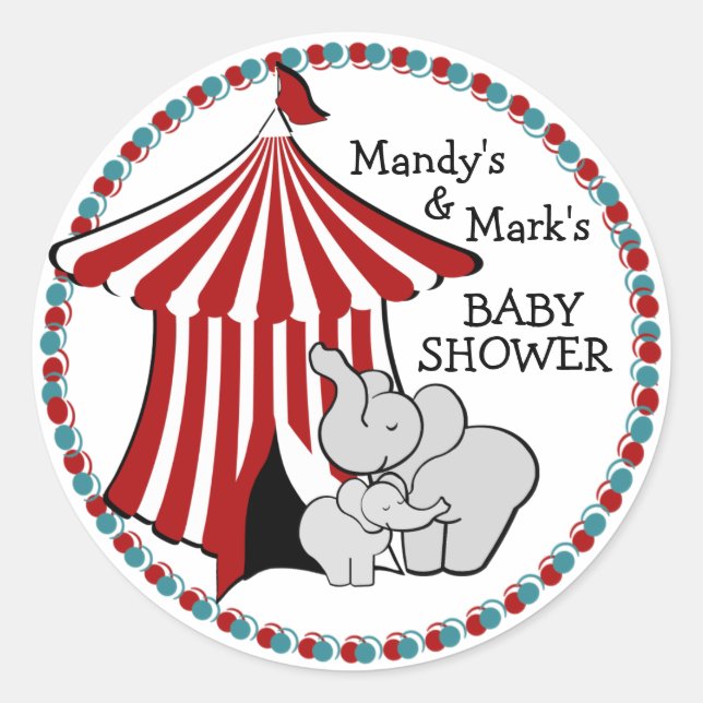 Adesivo Circus Tent Baby Elephant (Frente)