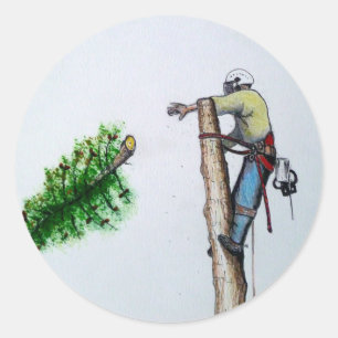 Adesivo Cirurgião Árvore Arborista no trabalho atualment