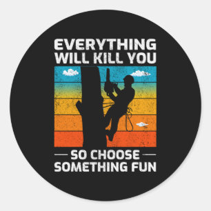 Adesivo Cirurgião Árvore Arborista Subindo Trimmer