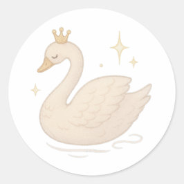 Adesivo Cisne com coroa