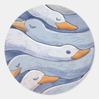 Adesivo Cisne Elegante - Ilustração de Padrão Animal