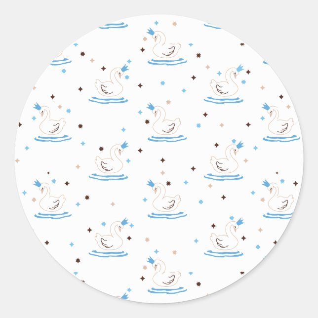 Adesivo Cisne Encantado lago Swan Fairy Tale Crowan Swan (Frente)