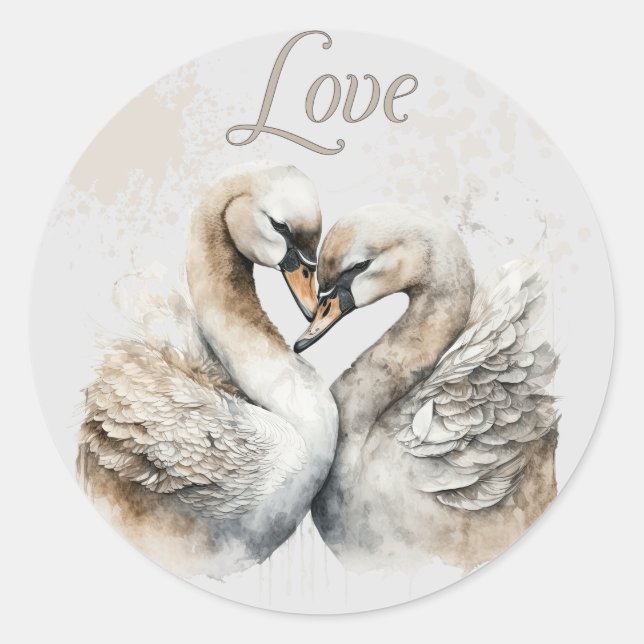 Adesivo Cisnes do Amor (Frente)