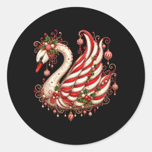Adesivo Cisnes Xmas Feliz Natal Homens Mulheres Crianças