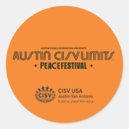 Adesivo CISV Austin "Festival de Paz do Limite CISV"