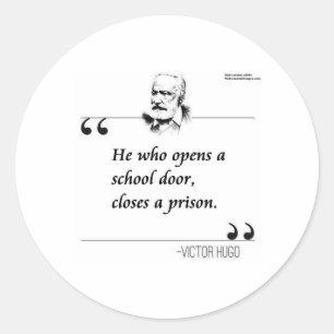 Adesivo Citação da Escola Aberta de Victor Hugo
