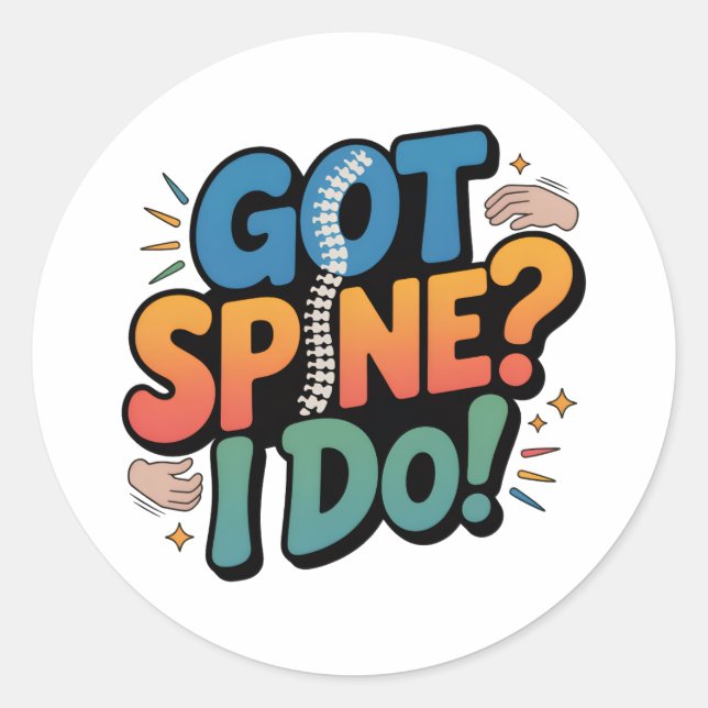 Adesivo Citação da Saúde Humor Spine do Chiropractor (Frente)