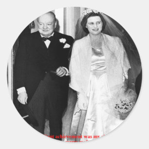 Adesivo Citação de casamento de Churchill & Famous