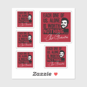 Adesivo Citação de Che Guevara - Cada um não vale nada