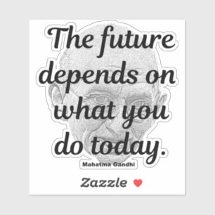 Adesivo Citação de Gandhi, O Futuro