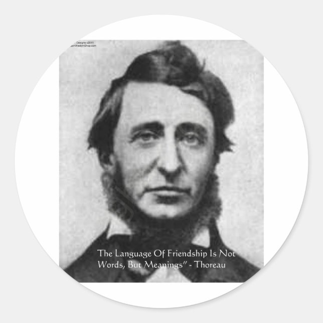 Adesivo Citação de Henry David Thoreau (Frente)