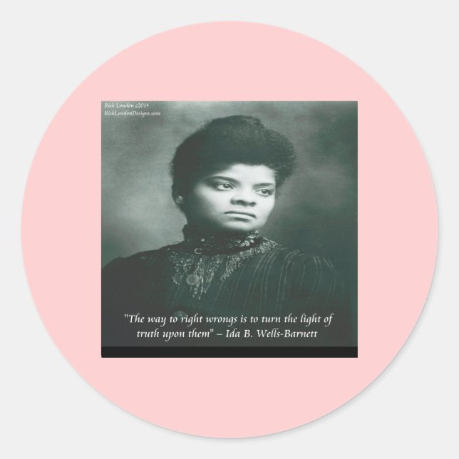 Adesivo Citação de Ida B Wells & Truth (Frente)