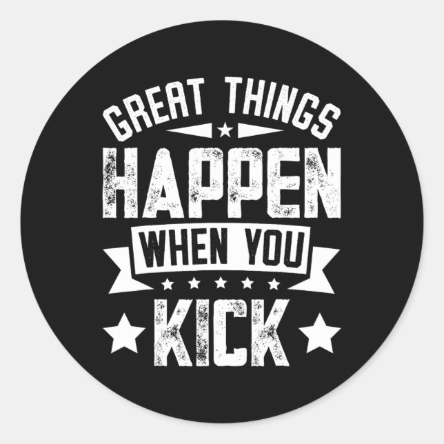 Adesivo Citação de Meme de Kickboxing  (Frente)