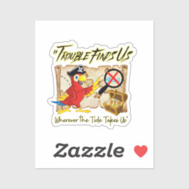 Adesivo citação de papagaio-pirata