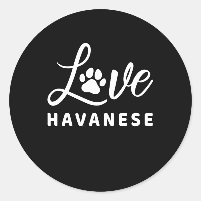 ADESIVO CITAÇÃO DE PRESENTE DO HAVANESE AMOR PARA PROPRIET (Frente)