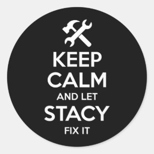 Adesivo Citação de Stacy Fix Piada de Aniversário Nome Per