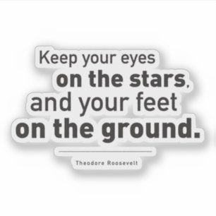 Adesivo Citação de Theodore Roosevelt Olhos nas estrelas