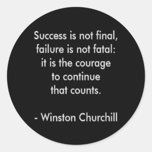 Adesivo Citação de Winston Churchill; Sucesso