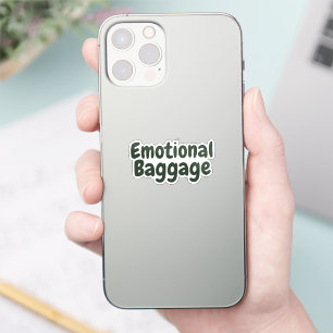 Adesivo Citação Divertida de Bagagem Emocional