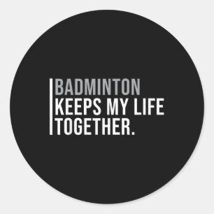 Adesivo Citação do Jogador de Badminton Hobby