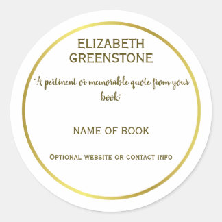 Adesivo Citação do Livro de Promocionais do Autor