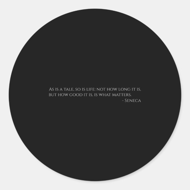 Adesivo Citação Do Seneca Sobre A Vida - Roma Antiga - Sto (Frente)