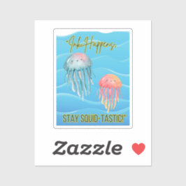 Adesivo citação dos animais oceanos