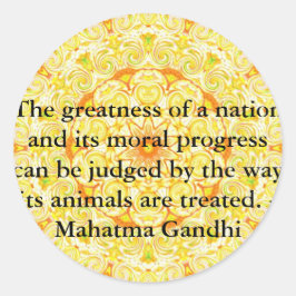 Adesivo citação dos direitos dos animais - Mahatma Gandhi