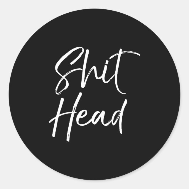 Adesivo Citação engraçada de cabeça para mulheres presente (Frente)