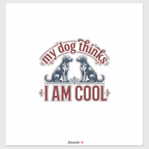 Adesivo Citação Engraçada de Cachorro Camisa Vintage Desig