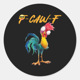 Adesivo Citação engraçada de humor de frango meme de galo